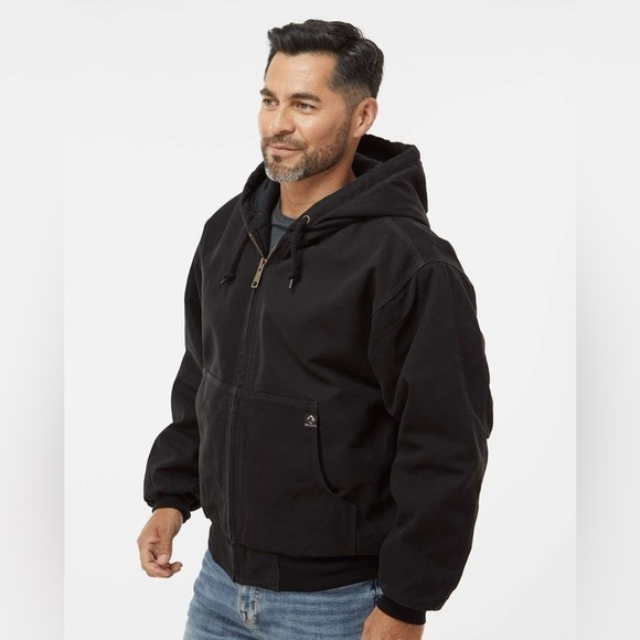 Cotton Canvas Work Jacket - Color: Black - Sizes: XS-XL - Picture 1 of 3